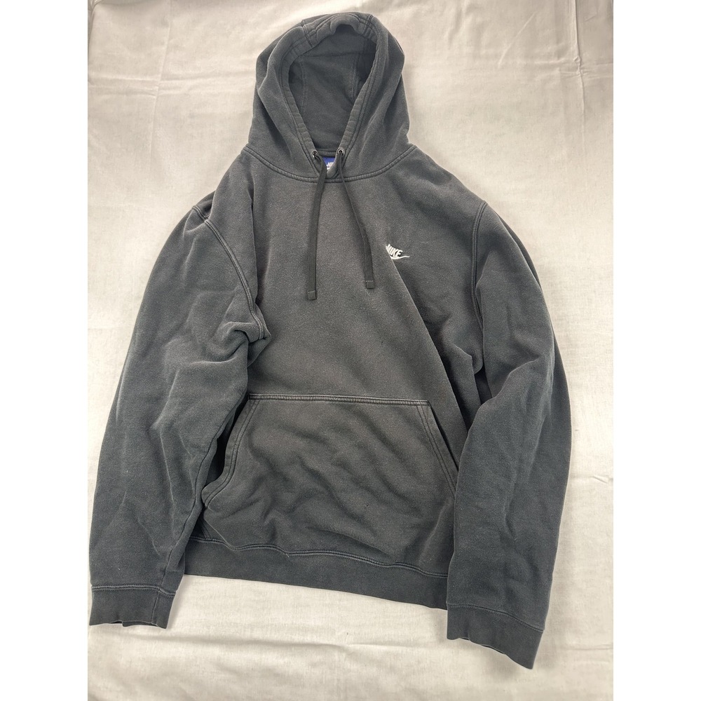 Nike Mens Club Fleece Hoodie XXL Black Pullover Sweatshirt BV2654-010